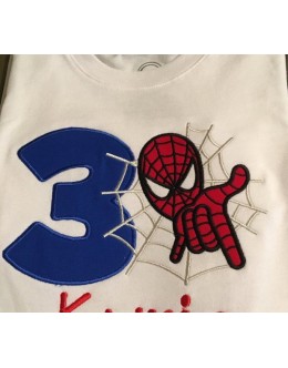 spiderman with number 3 birthday