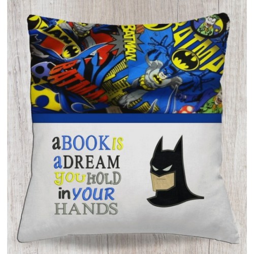 Batman face with a book is a dream