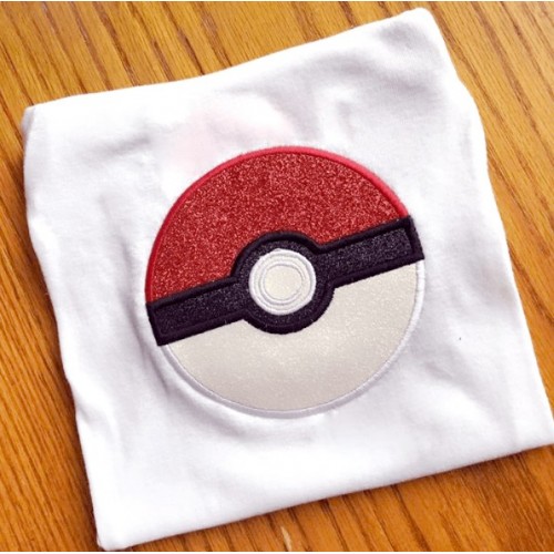 Pokeball pokemon embroidery design