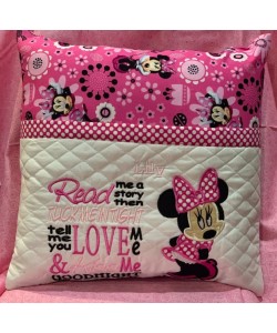 minnie mouse with read me a story reading pillow