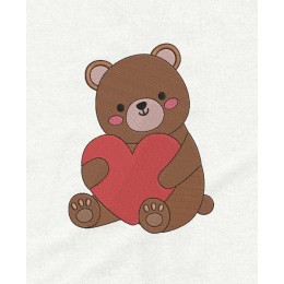 Bear Valentines embroidery design Bear Valentines embroidery design