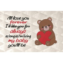 Bear Valentines Day with I'll love you forever