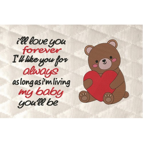 Bear Valentines Day with I'll love you forever