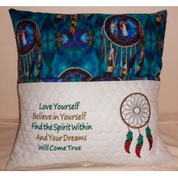 Dream catcher with Love Yourself reading pillow