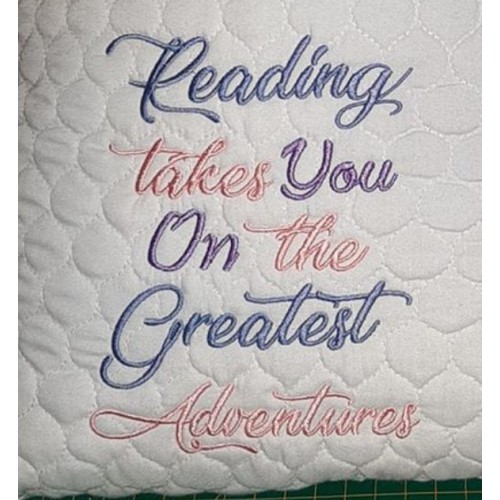 Reading takes you embroidery design 