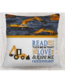 Digger with read me a story reading pillow