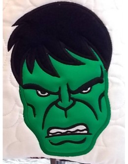 Hulk Face applique Embroidery Design