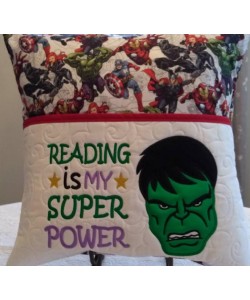 Hulk face with reading is my super power designs