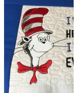 Cat in the hat embroidery
