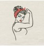 Rosie The Riveter Embroidery design