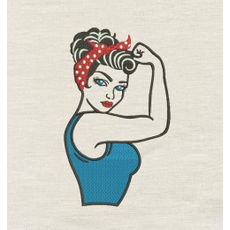 Rosie The Riveter Embroidery design