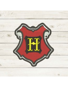 Hogwarts tags in the hoop embroidery design