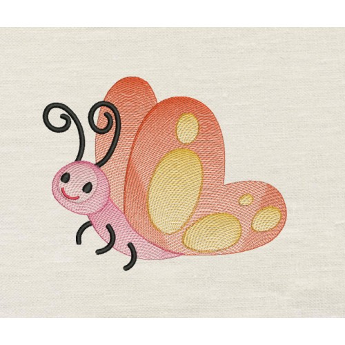 Baby butterfly embroidery design