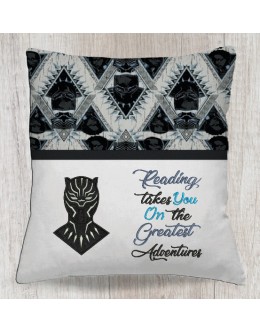 Black panther with reading takes you Reading pillow