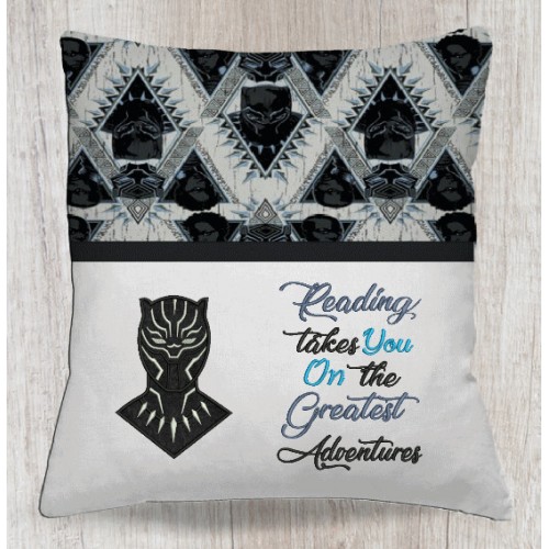 Black panther with reading takes you Reading pillow