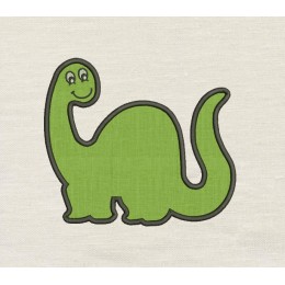 Dinosaur applique embroidery design