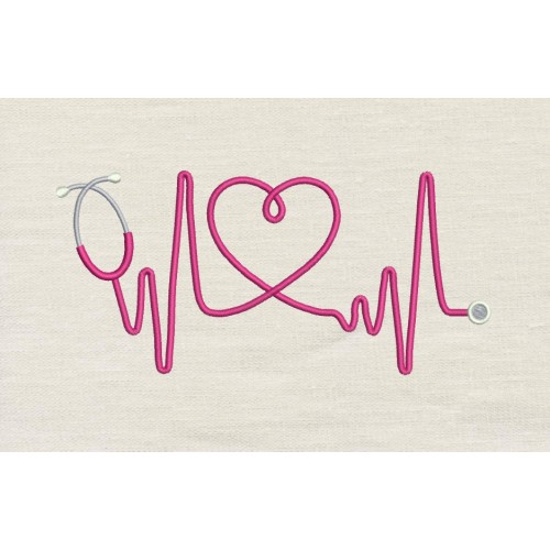 Nurse embroidery design