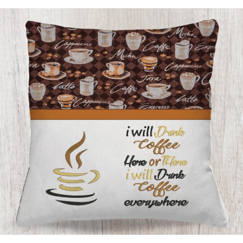 Coffee Cup with i will drink coffee reading pillow