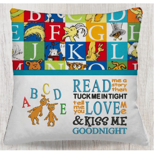 Ichabod and Izzy read me a story reading pillow
