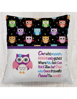 Owl Rose One who never reads Reading Pillow
