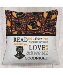 Black panther Read me story reading pillow