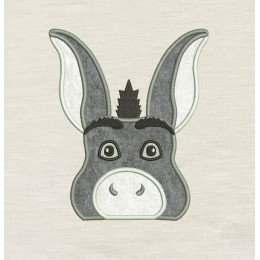 Donkey applique embroidery design