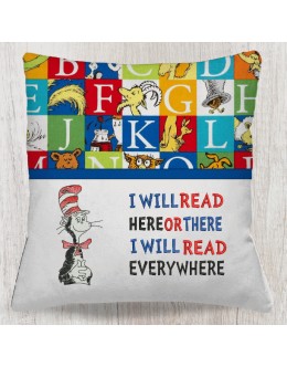 The cat in the hat with i will read