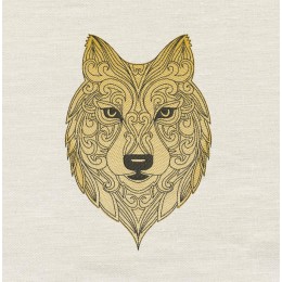 Wolf embroidery design