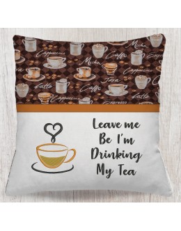 Tea Cup with Leave me reading pillow