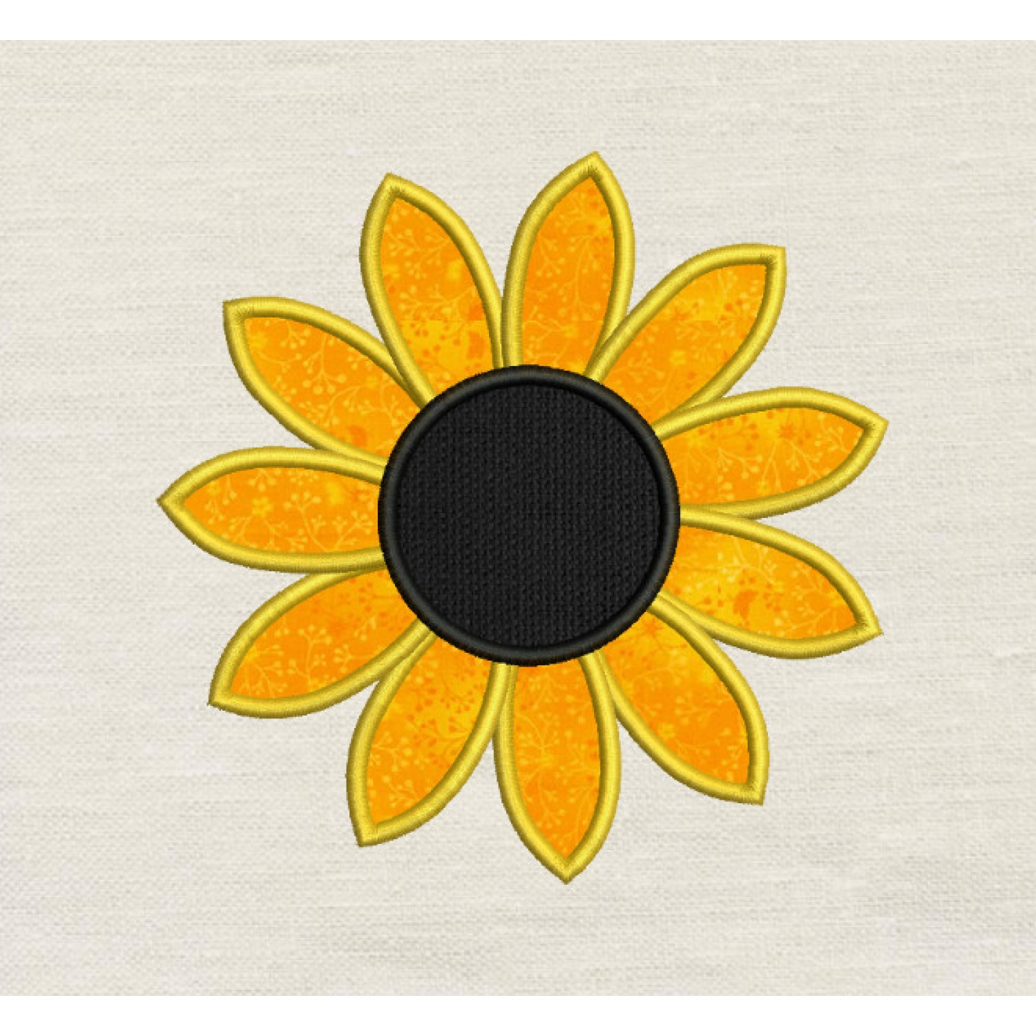 Sunflower Applique Embroidery Design