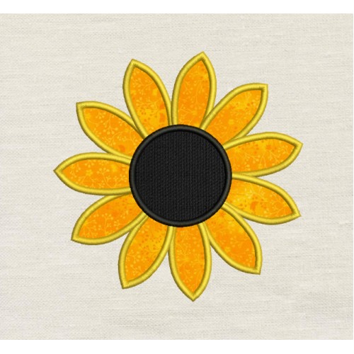 Sunflower embroidery design