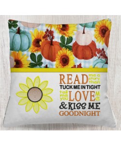 Sunflower with read me a story Reading Pillow
