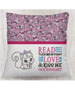 Cat princess with Read me a story Embroidery