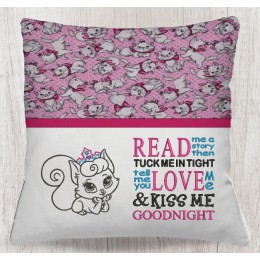 Cat princess with Read me a story Embroidery
