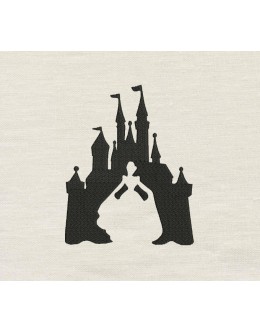 Cinderella Castle embroidery design