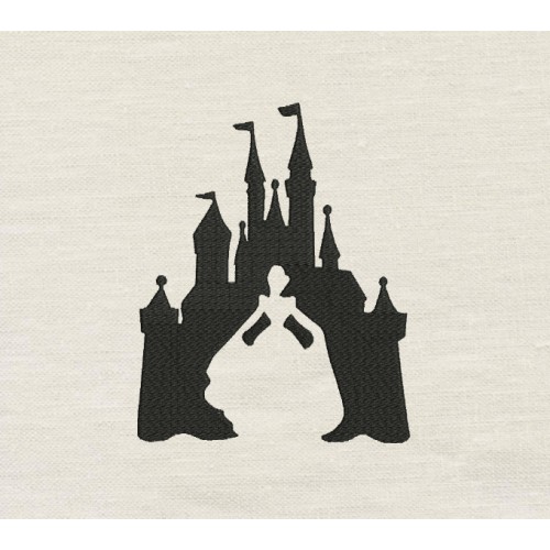 Cinderella Castle embroidery design