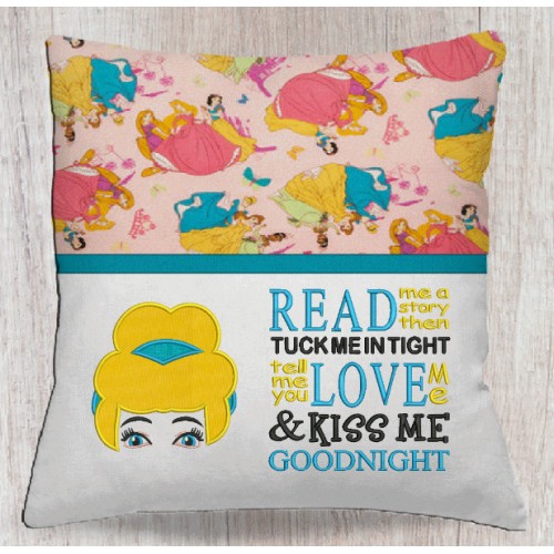 Cinderella face with read me a story designs