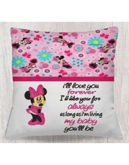 Minnie mouse with I'll love you forever