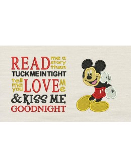 Mickey mouse embroidery V2 with read me a story