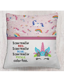 Unicorn Face with I Can Read