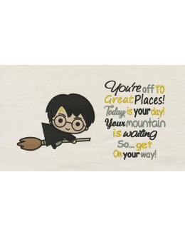 Harry potter Broom with You're off to Great Places