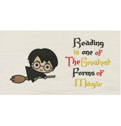 Harry potter Broom with Reading is one