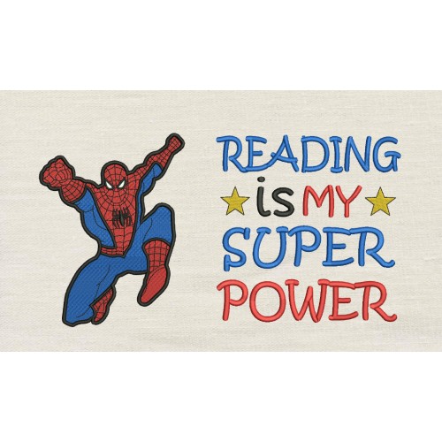Spiderman grand with Reading is My Super power