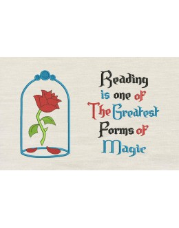 Belle Rose with reading is one