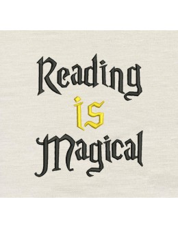 Reading is Magical embroidery