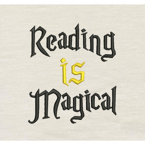 Reading is Magical embroidery design