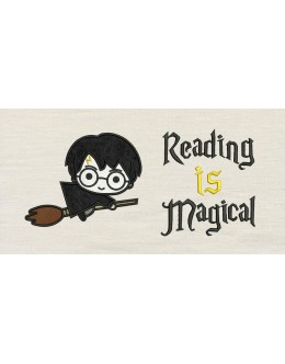 Harry Potter Broom Reading is Magical Reading Pillow