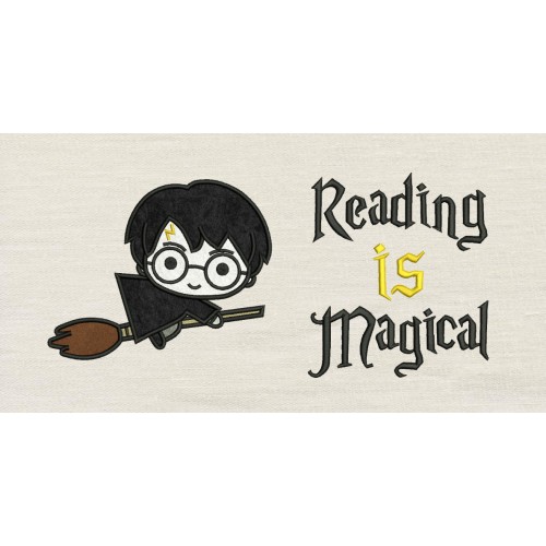 Harry Potter Broom Reading is Magical Reading Pillow