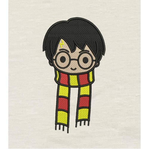 Harry potter scarf embroidery design