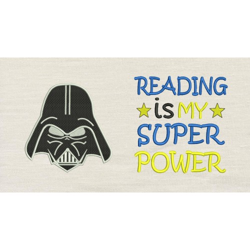 Star Wars embroidery with reading is my super power